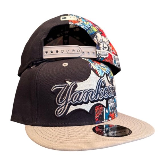 New Era New York Yankees Diamond Hero Edition 9FIFTY Snapback Hat Cap Navy Gray - Picture 2 of 9